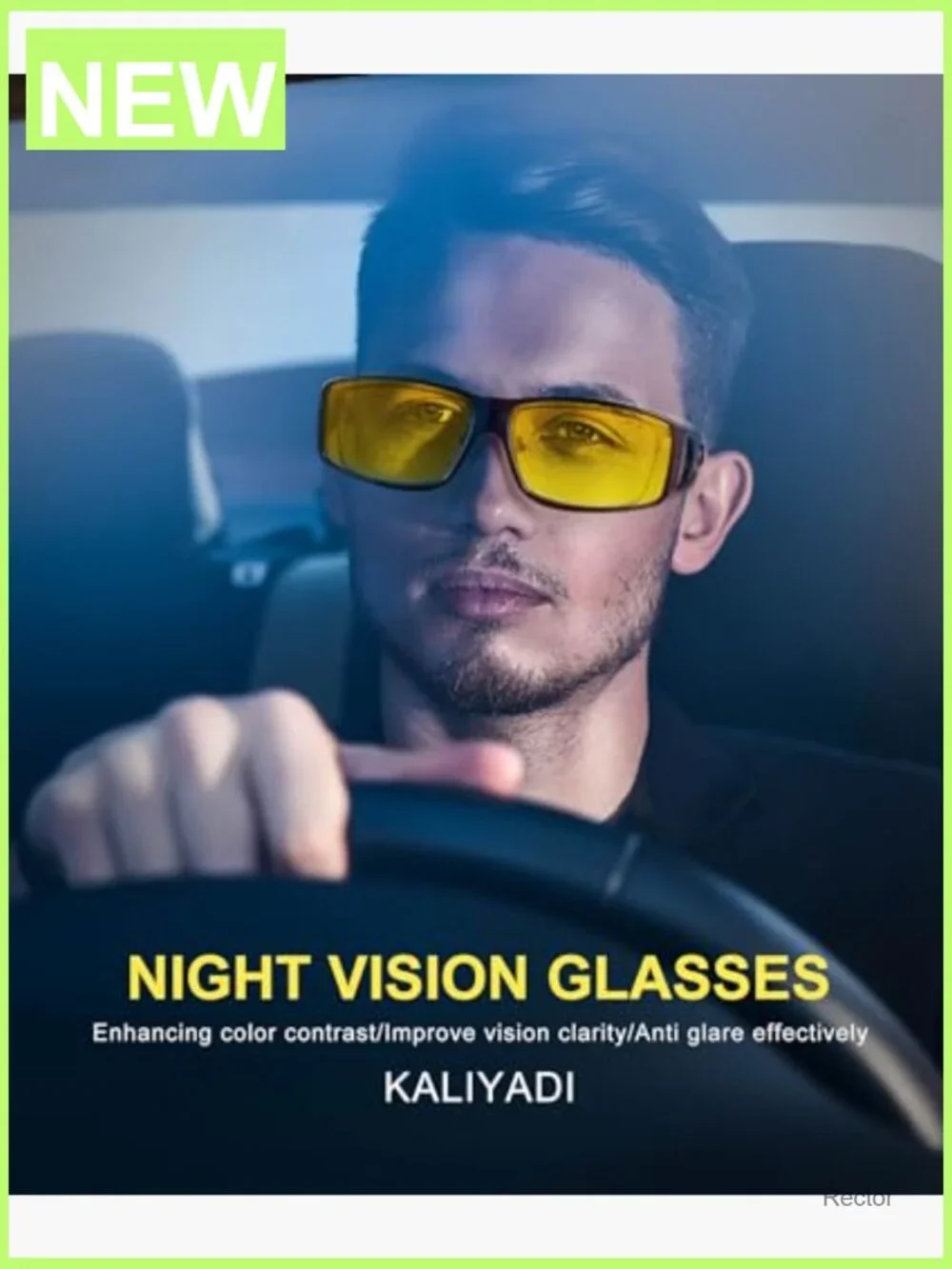 Night Vision Glasses Fit Over Wrap Around Anti Glare HD Lens 3 Pack
